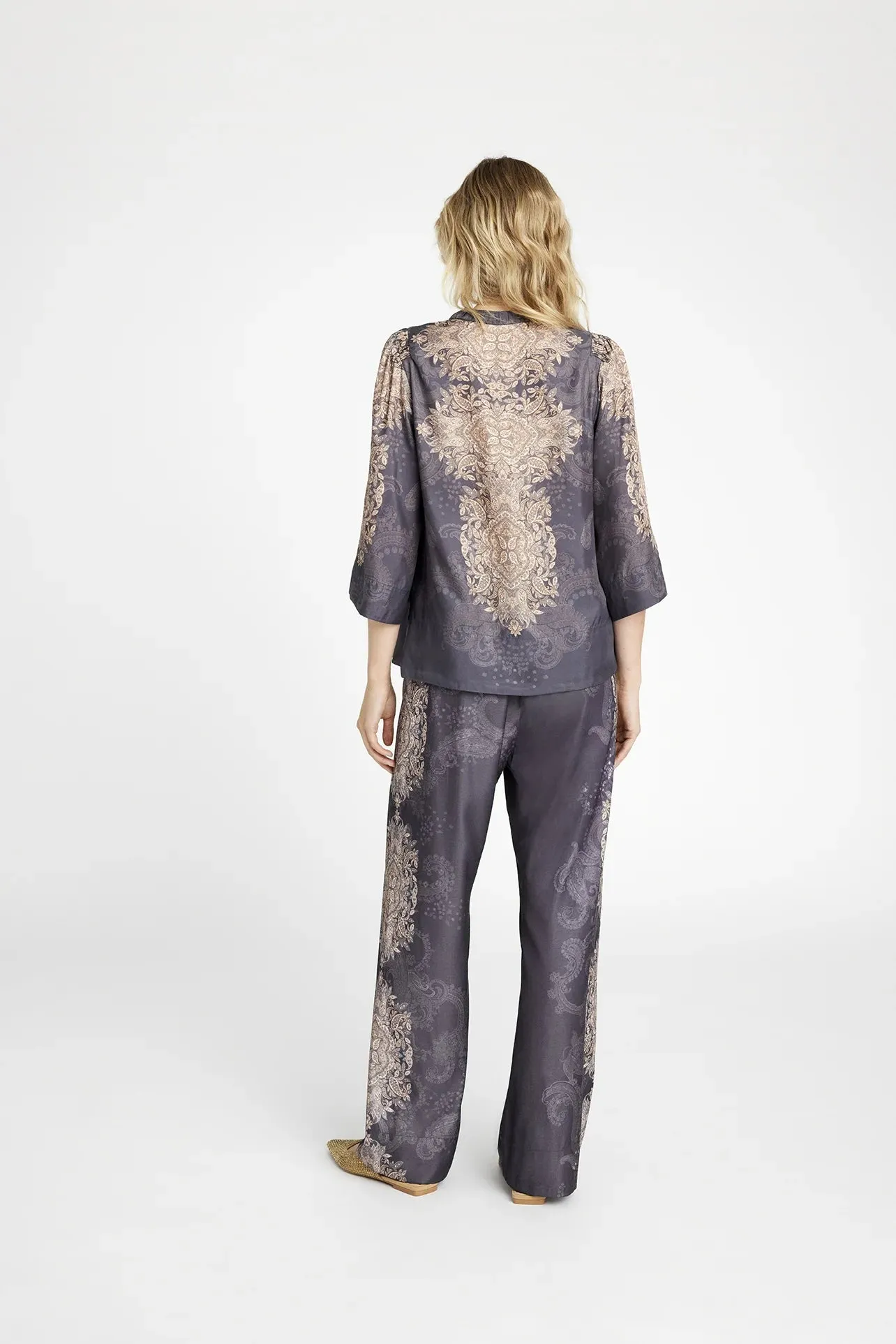 Gustav Neomi Grey Print Blouse