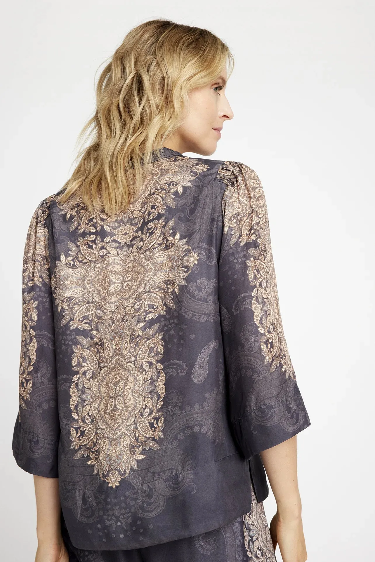 Gustav Neomi Grey Print Blouse