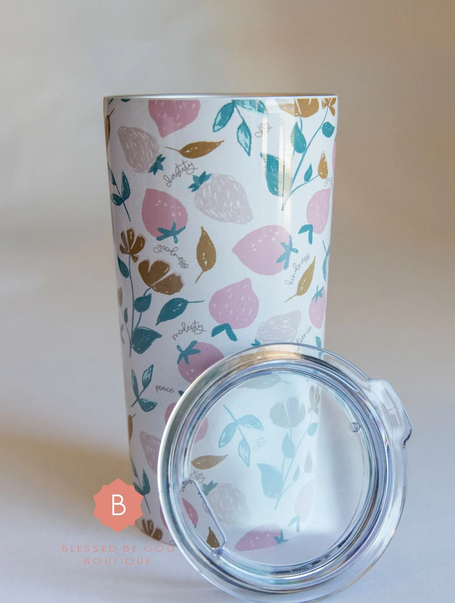 Holy Spirit Fruits Catholic tumbler