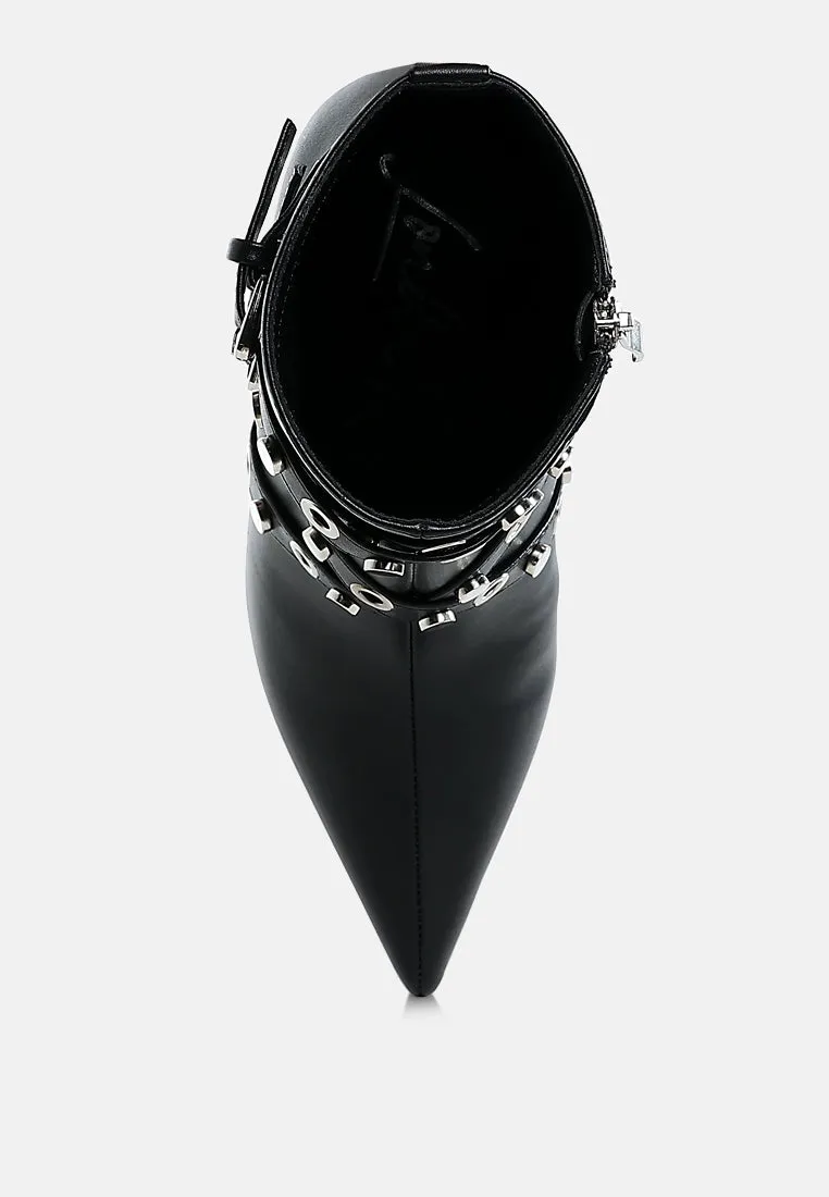 Jaunts Eyelets & Studs Harness Ankle Boots