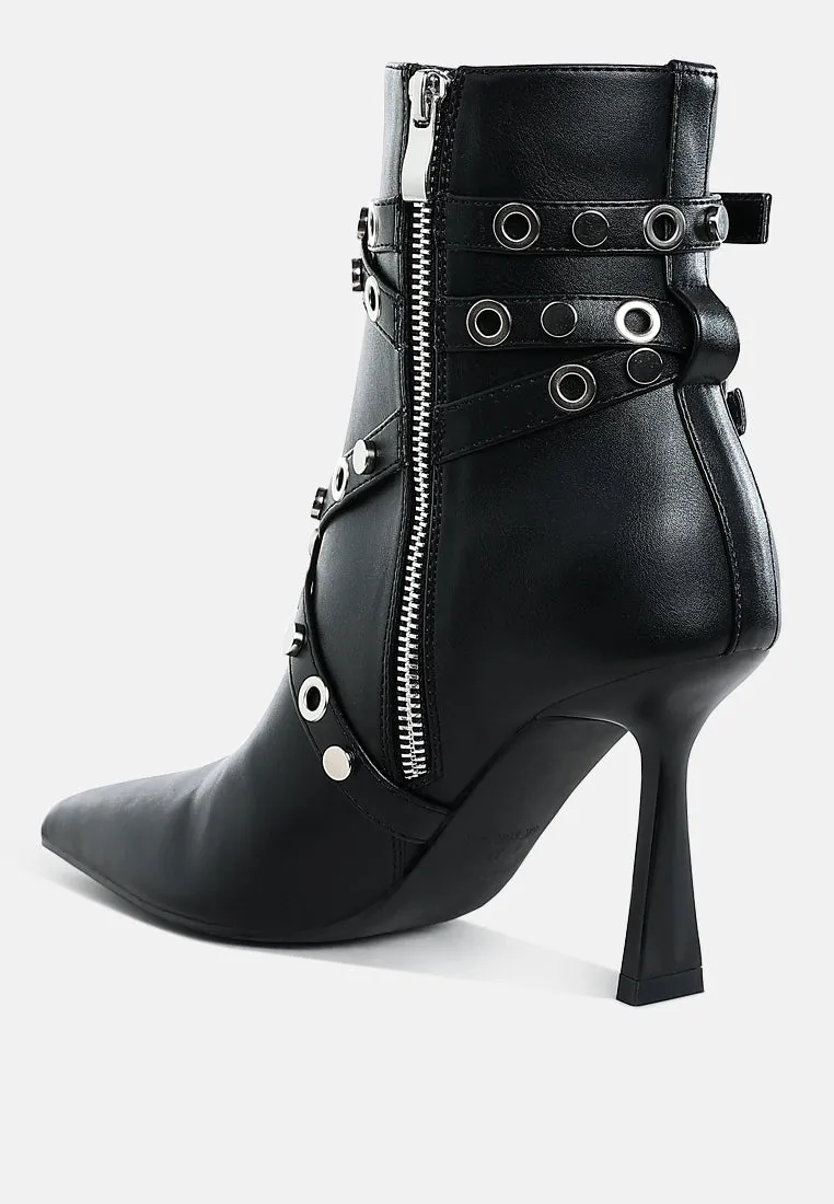 Jaunts Eyelets & Studs Harness Ankle Boots