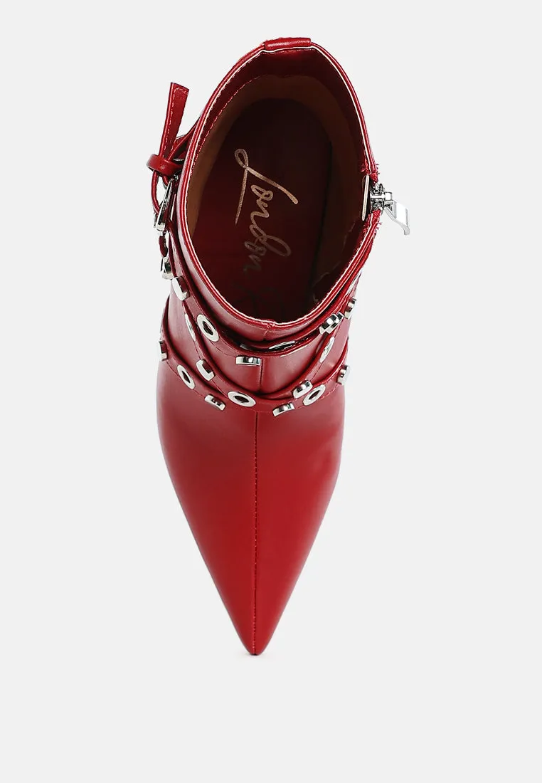 Jaunts Eyelets & Studs Harness Ankle Boots