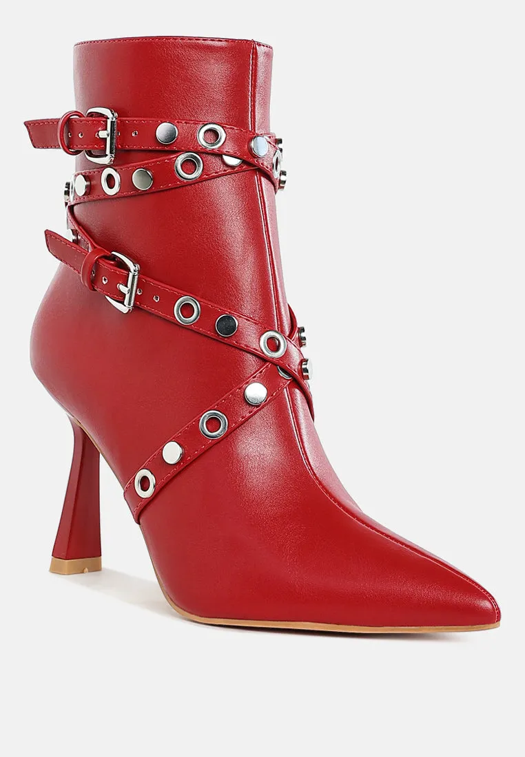 Jaunts Eyelets & Studs Harness Ankle Boots