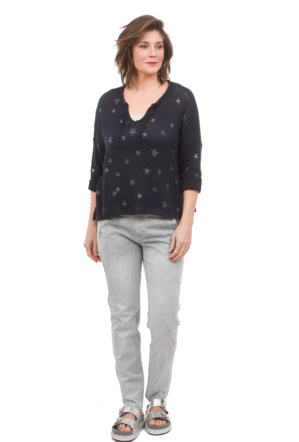 Mini Starfish Sweater, Indigo
