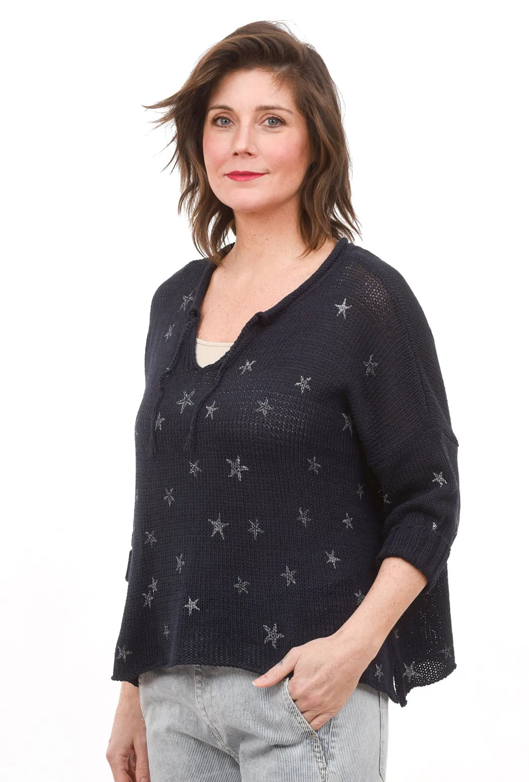 Mini Starfish Sweater, Indigo
