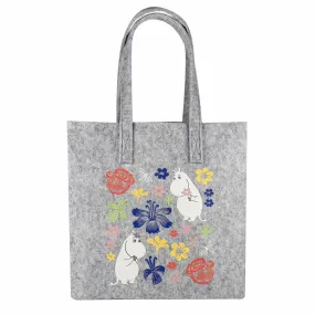 Moomin Flowers Felt Tote Bag - Muurla