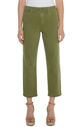 *SALE* LIVERPOOL KENNEDY CROP JEAN - GREEN - LM7816WFEUP