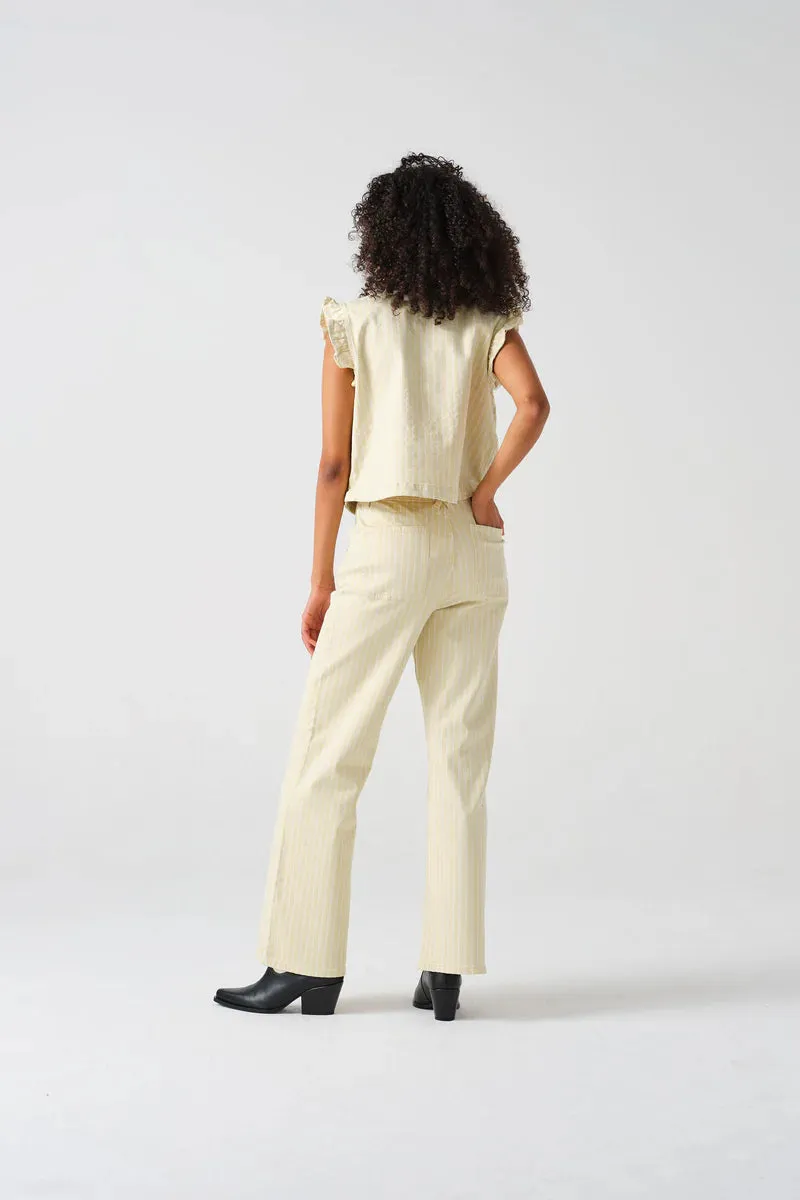 seventy   mochi Mabel Jean Buttermilk Wide Stripe