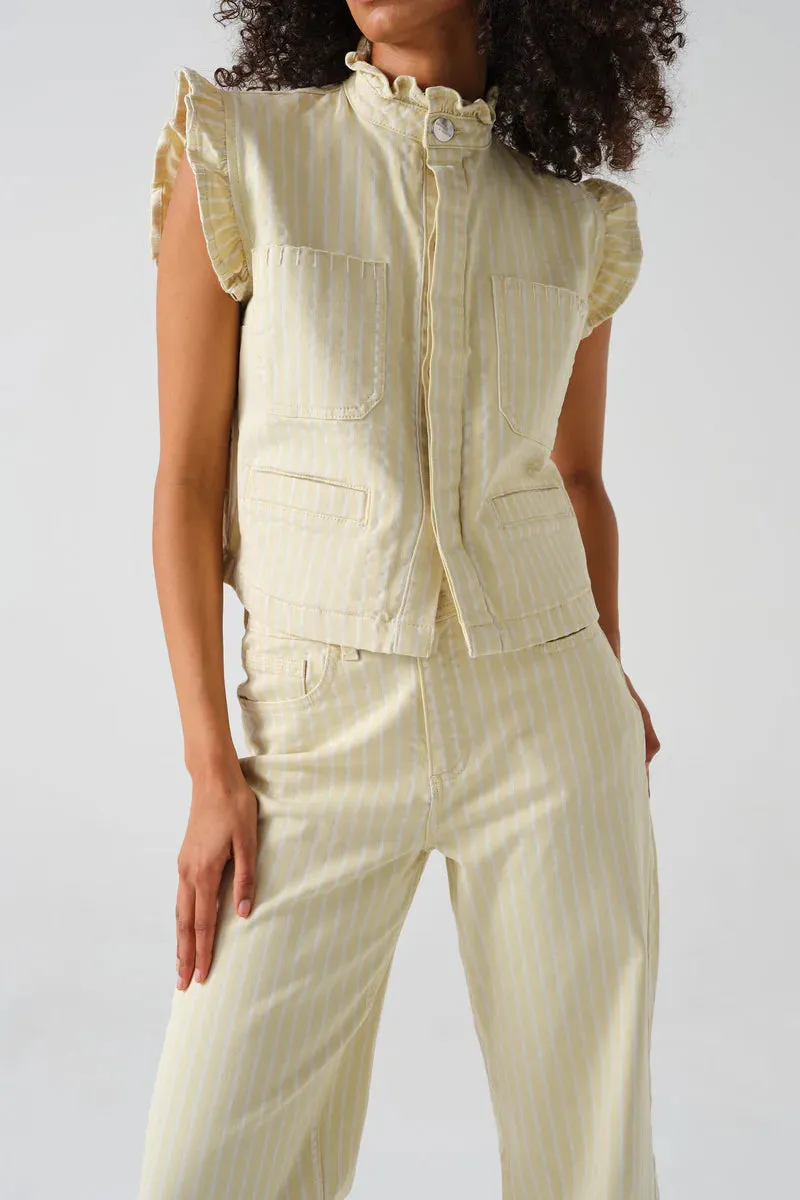 seventy   mochi Mabel Jean Buttermilk Wide Stripe