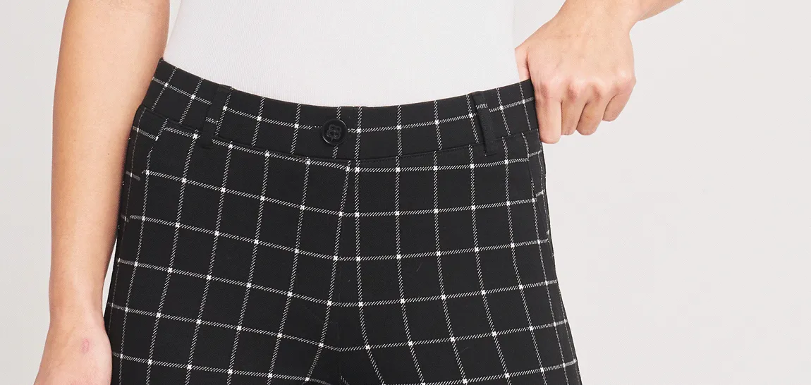 Skinny-Leg | Two-Pocket Dress Pant Yoga Pants (Oliver Check)
