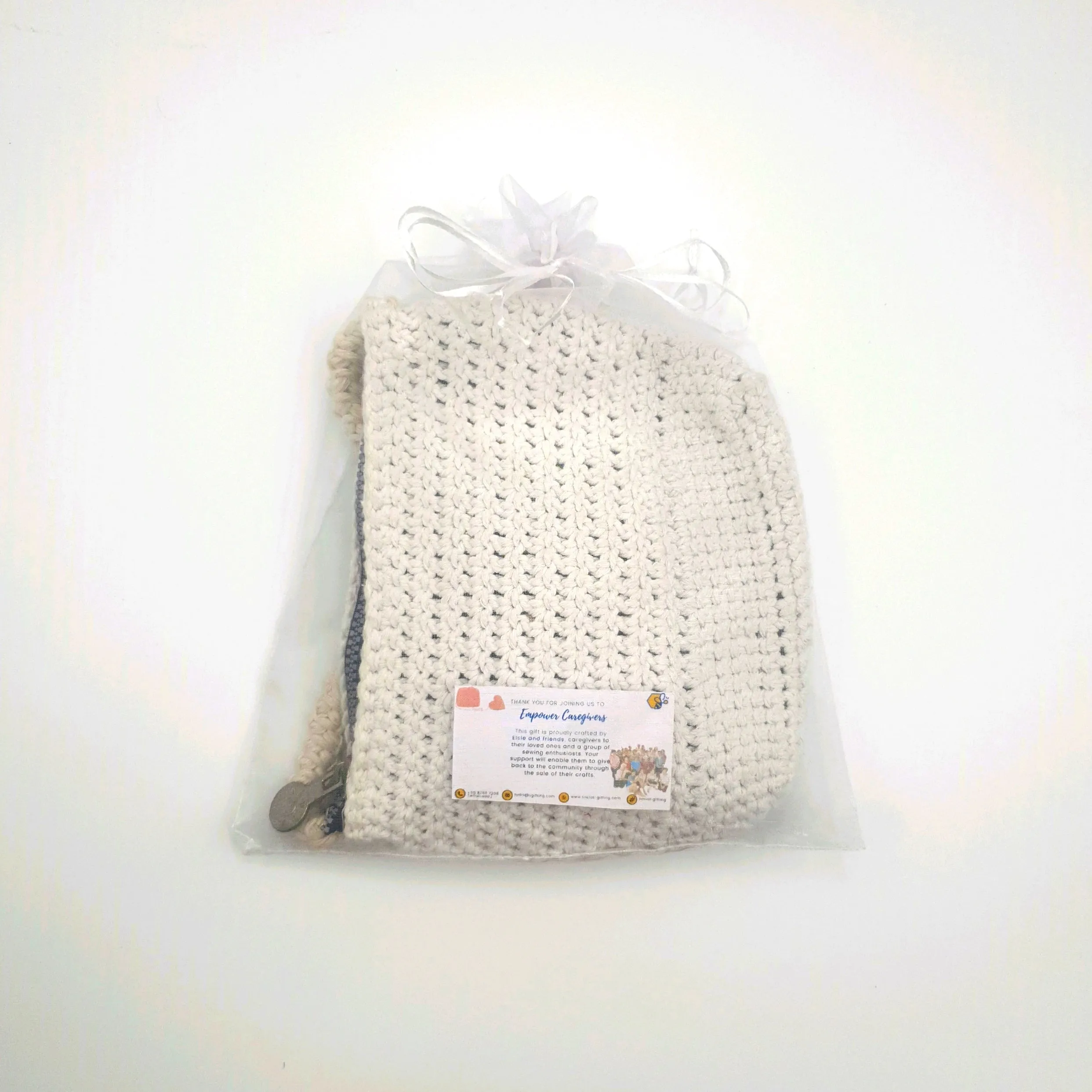 Small Crocheted Sling Bag with Accessories