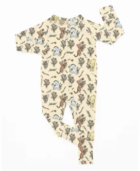 Spring Fever Flowers for Pooh - Bamboo Zippy Romper