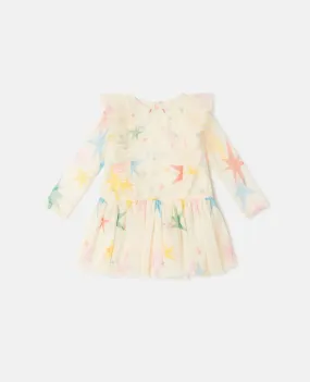 Stella McCartney Baby Girls Ivory Star Print Tulle Dress
