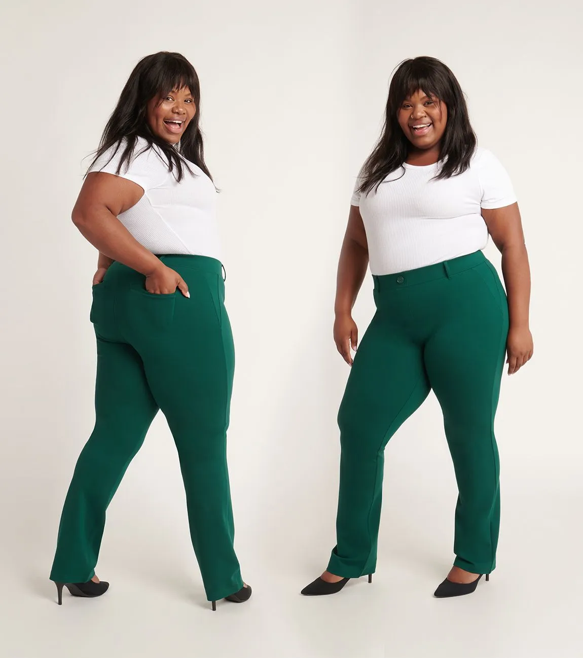 Straight Leg | Two-Pocket Straight-Leg Dress Pant Yoga Pants (Botanical)