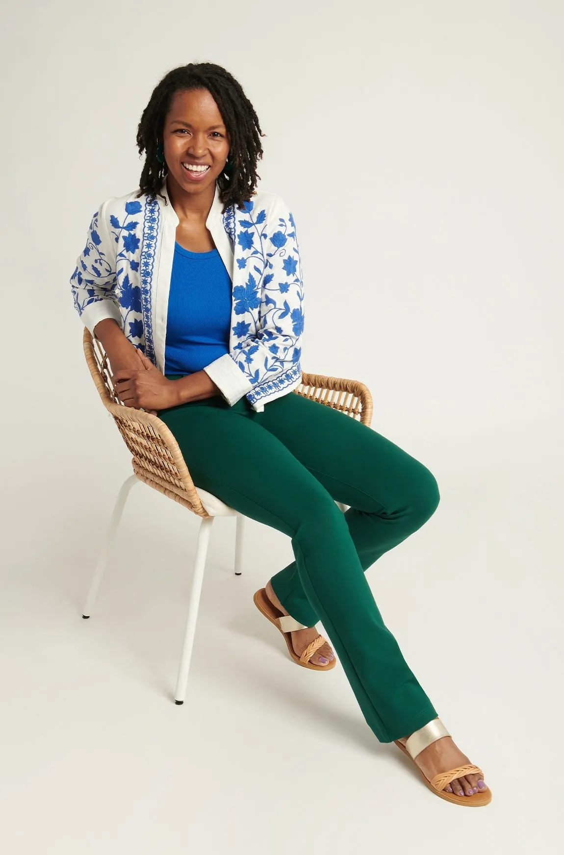 Straight Leg | Two-Pocket Straight-Leg Dress Pant Yoga Pants (Botanical)