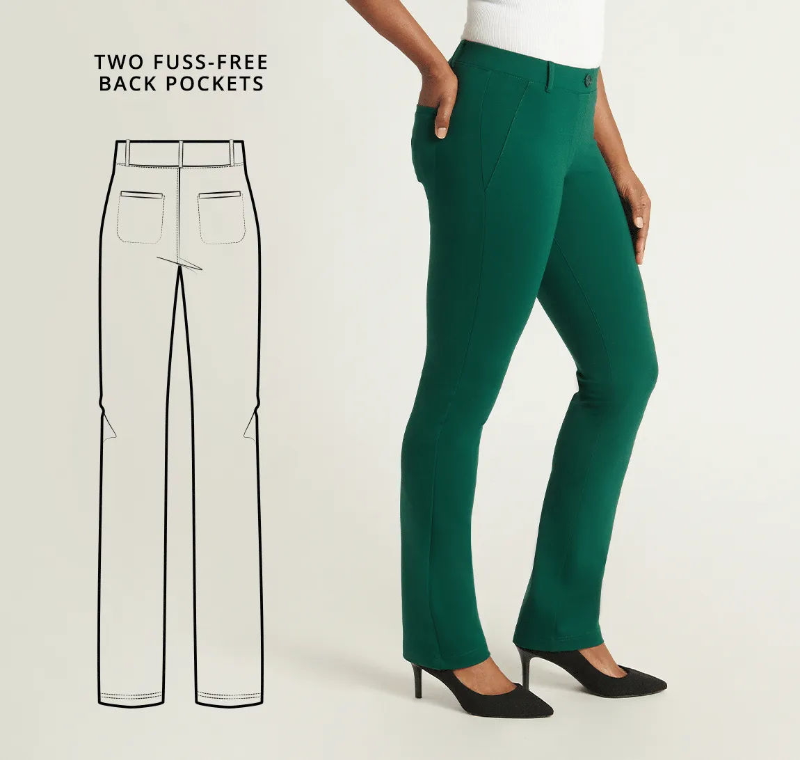 Straight Leg | Two-Pocket Straight-Leg Dress Pant Yoga Pants (Botanical)