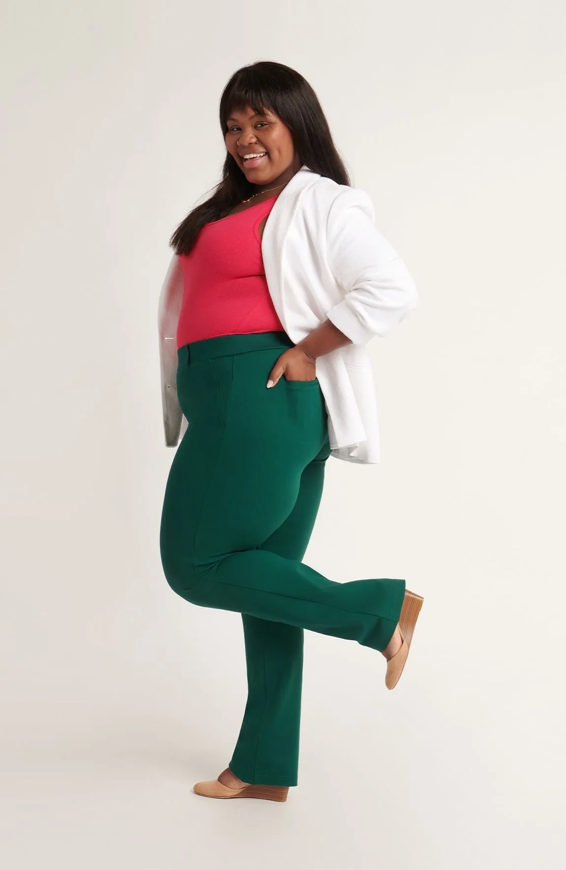 Straight Leg | Two-Pocket Straight-Leg Dress Pant Yoga Pants (Botanical)