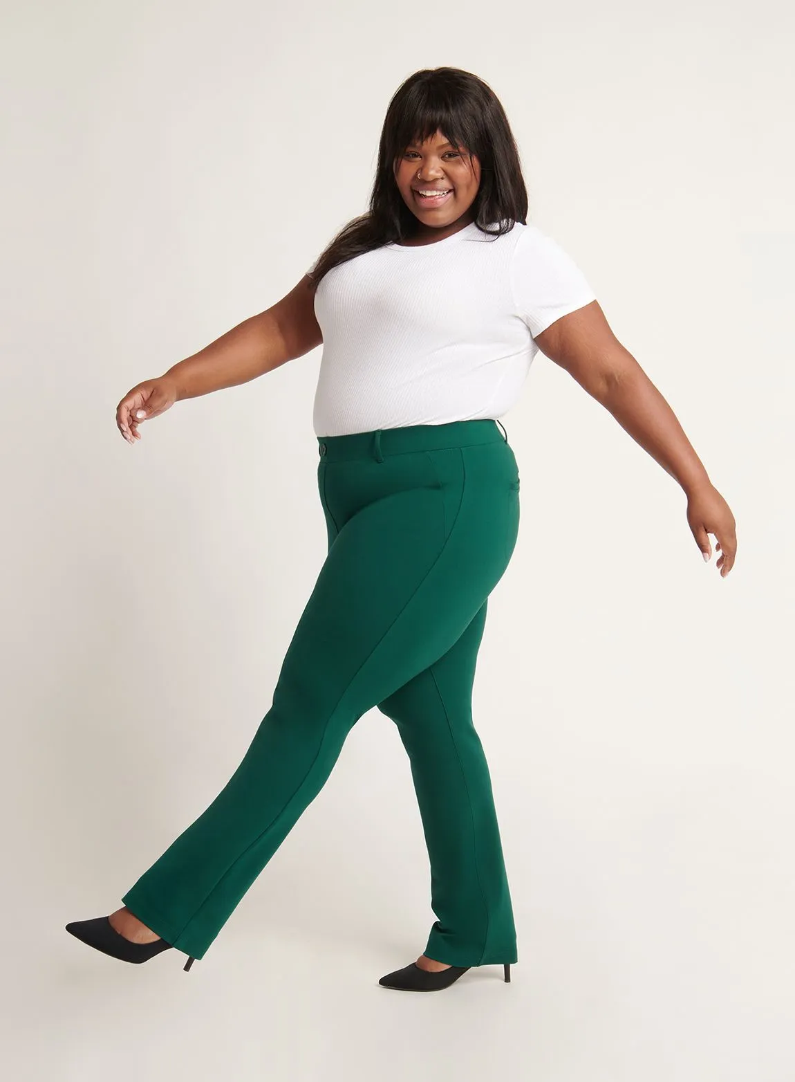 Straight Leg | Two-Pocket Straight-Leg Dress Pant Yoga Pants (Botanical)
