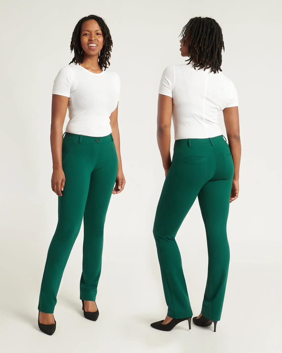 Straight Leg | Two-Pocket Straight-Leg Dress Pant Yoga Pants (Botanical)