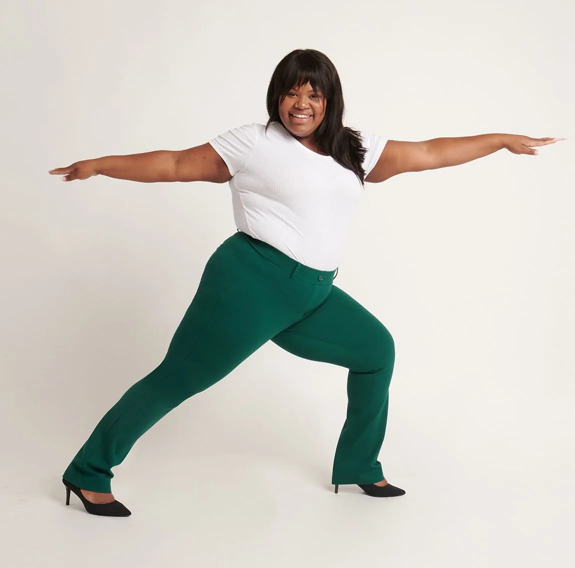 Straight Leg | Two-Pocket Straight-Leg Dress Pant Yoga Pants (Botanical)
