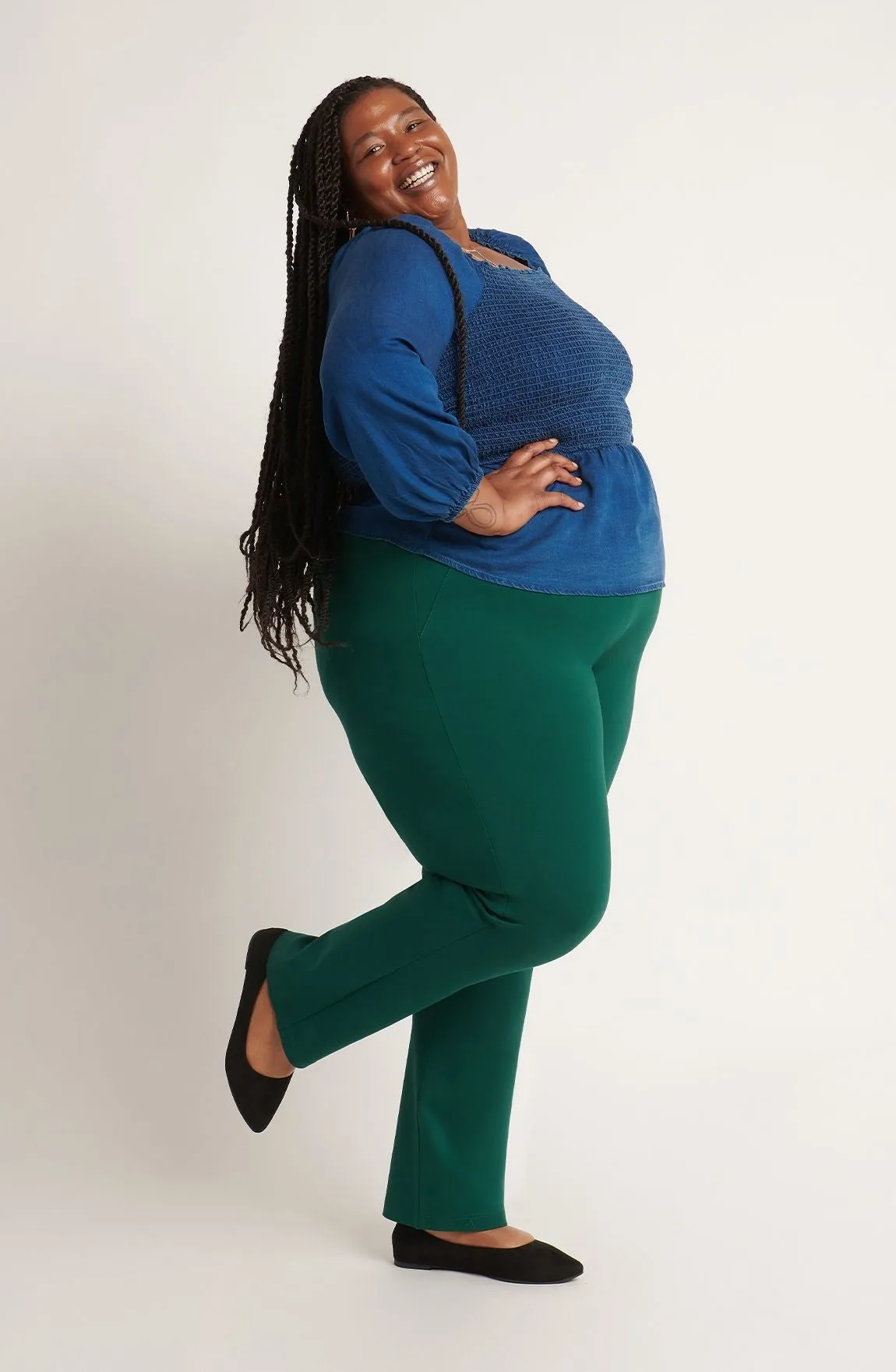 Straight Leg | Two-Pocket Straight-Leg Dress Pant Yoga Pants (Botanical)