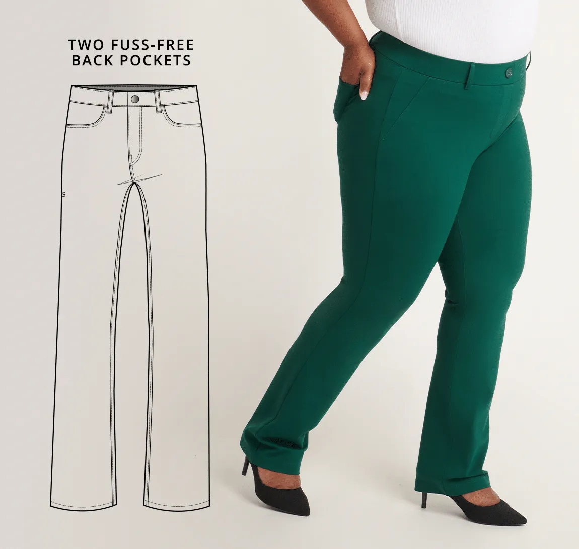 Straight Leg | Two-Pocket Straight-Leg Dress Pant Yoga Pants (Botanical)