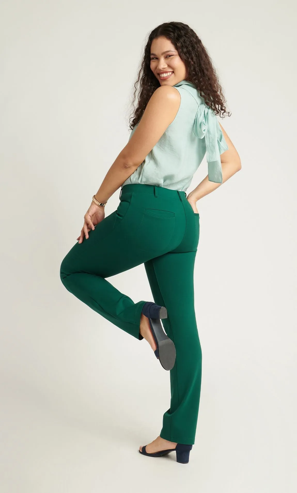 Straight Leg | Two-Pocket Straight-Leg Dress Pant Yoga Pants (Botanical)