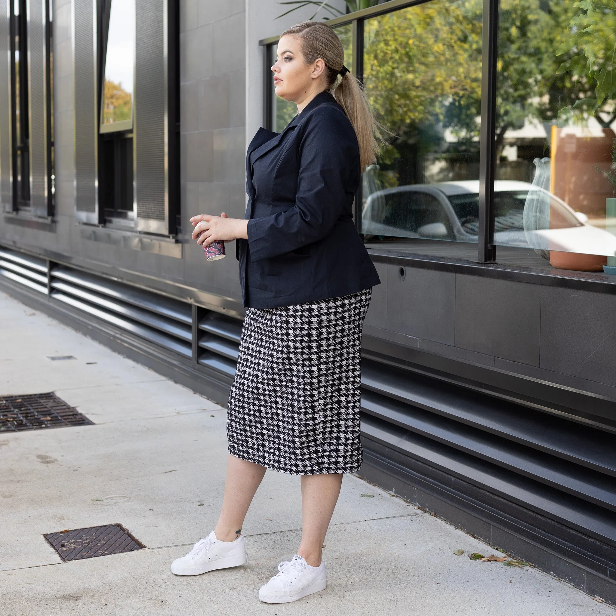 stretch linen yates jacket