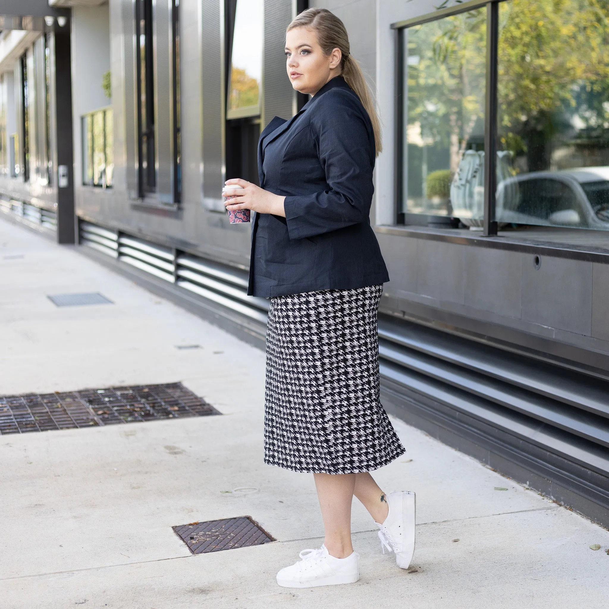 stretch linen yates jacket