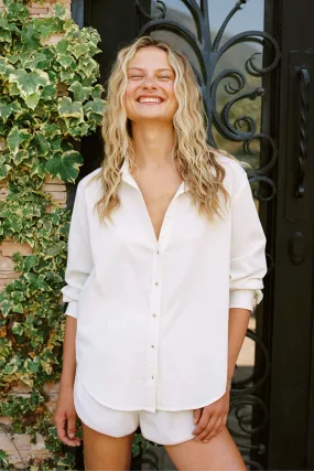 The Marcella Blouse | Alabaster Crinkle